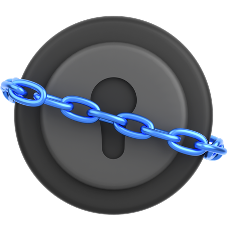 Chain Lock  3D Icon