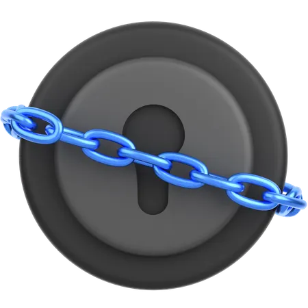 Chain Lock  3D Icon