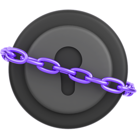 Chain Lock  3D Icon