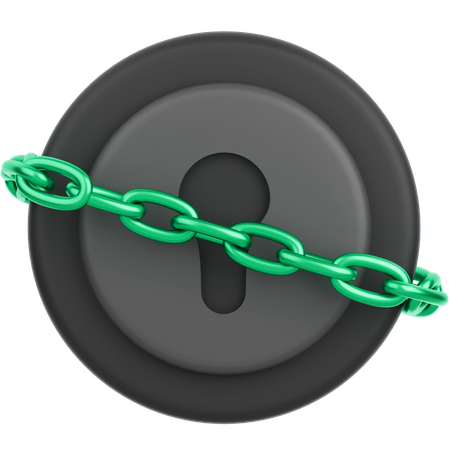 Chain Lock  3D Icon