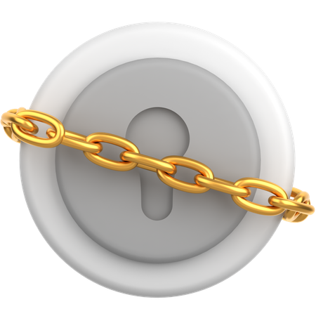 체인 자물쇠  3D Icon