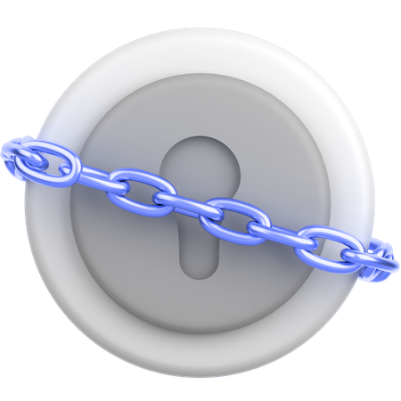체인 자물쇠  3D Icon