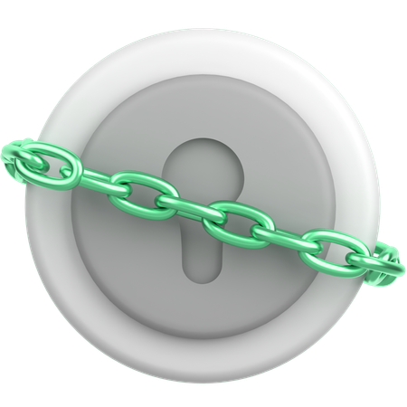 Chain Lock  3D Icon