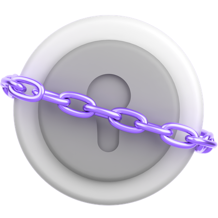 Chain Lock  3D Icon