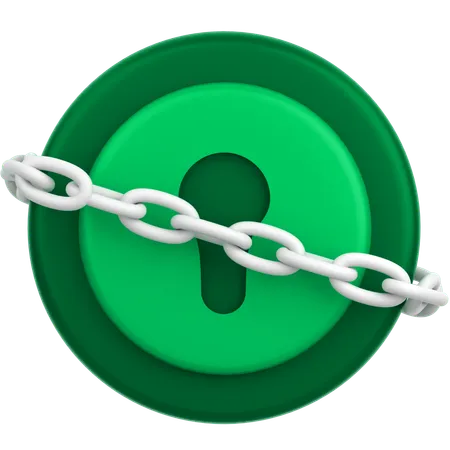 Chain Lock  3D Icon