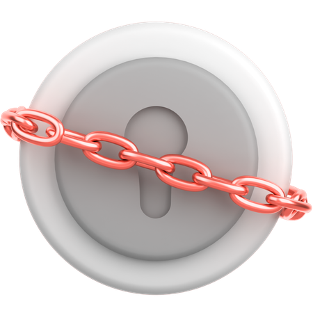 Chain Lock  3D Icon