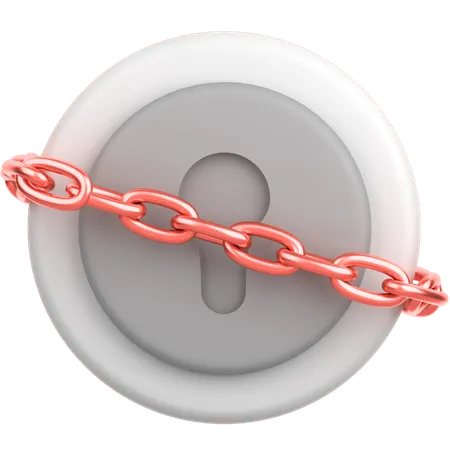 Chain Lock  3D Icon