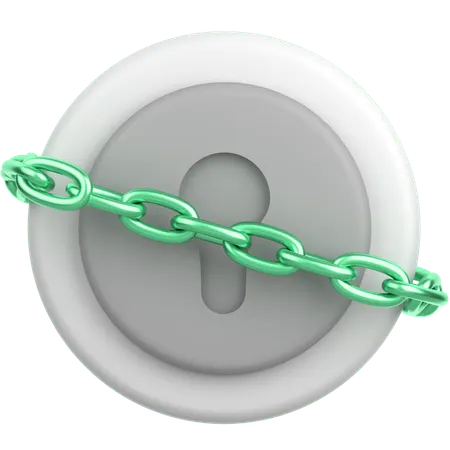 Chain Lock  3D Icon