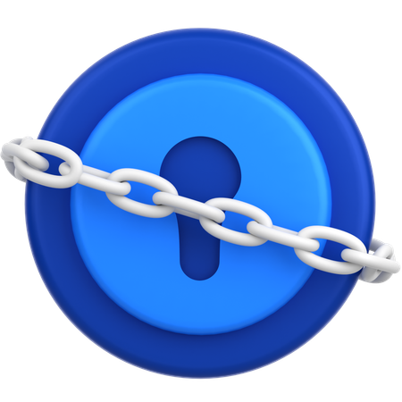 Chain Lock  3D Icon