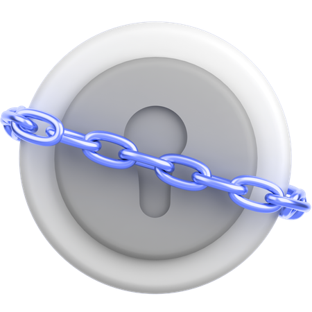 Chain Lock  3D Icon