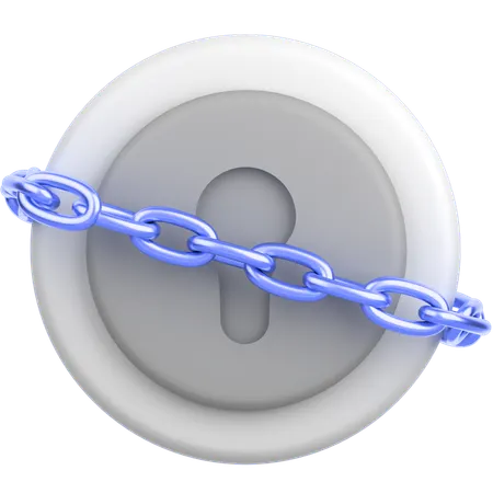Chain Lock  3D Icon