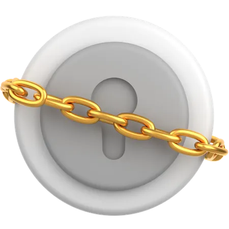 Chain Lock  3D Icon