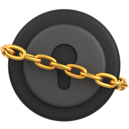 Chain Lock  3D Icon