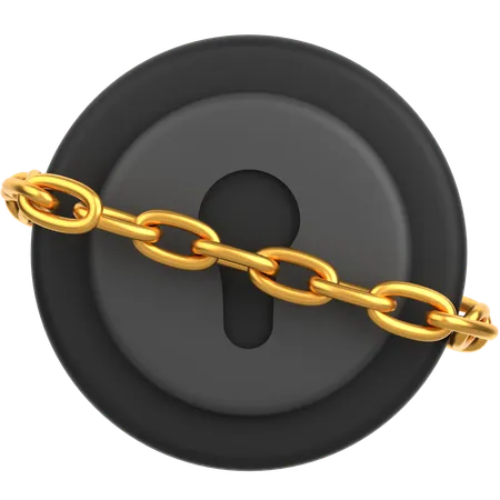 Chain Lock  3D Icon