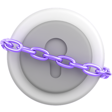 Chain Lock  3D Icon