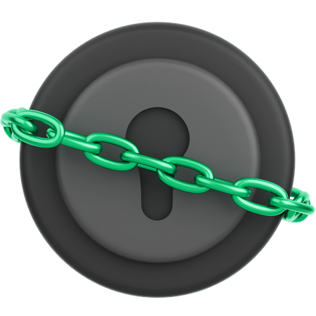 Chain Lock  3D Icon