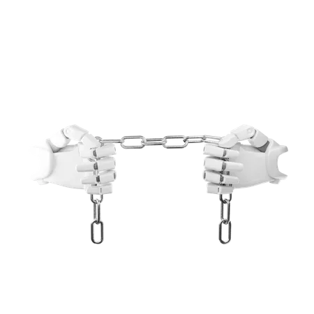 Chain Pulling Hand  3D Illustration