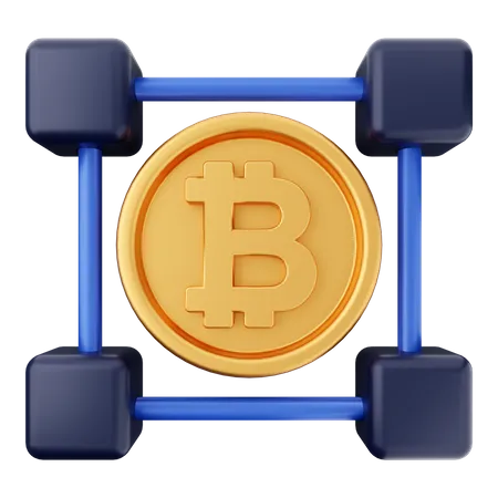 Chaîne de bitcoins  3D Icon