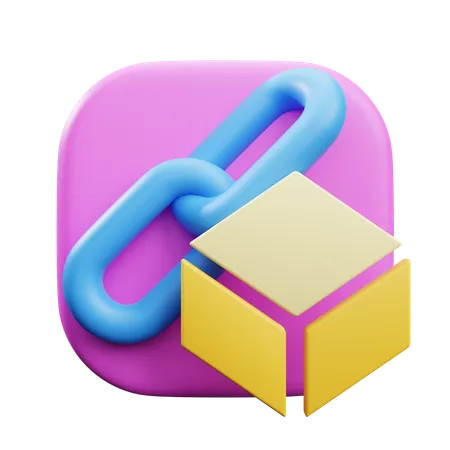 Chaîne de blocs  3D Icon