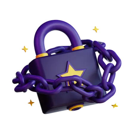 Chaîne et cadenas  3D Icon