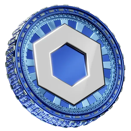 Chainlink 3 D Coin 3 D Crypto Coin 3D Icon