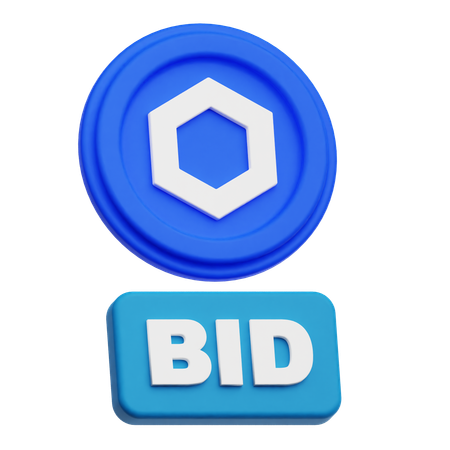 Chainlink Bid  3D Icon