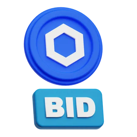 Chainlink Bid  3D Icon