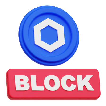 Chainlink Block  3D Icon