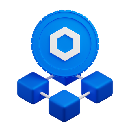 Blockchain Chainlink  3D Icon