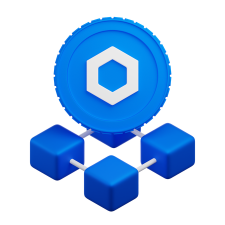 Chainlink Blockchain  3D Icon