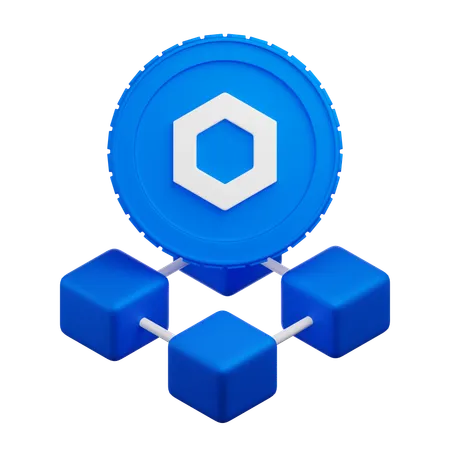 Chainlink Blockchain  3D Icon