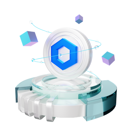 Chainlink Coin  3D Icon