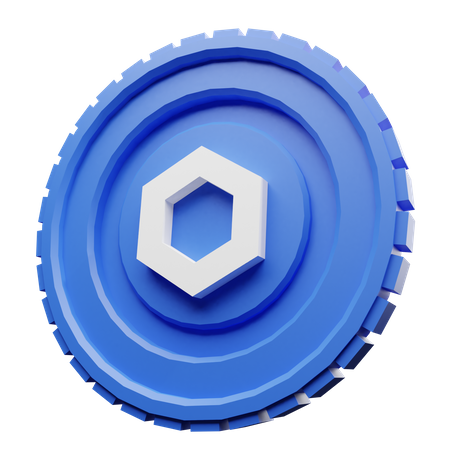 Chainlink Coin  3D Illustration