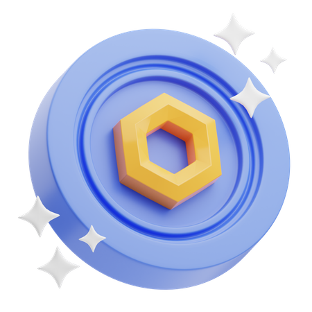 Chainlink Coin  3D Illustration