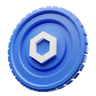 chainlink coin 3d logo