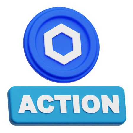Chainlink Coin  action  3D Icon