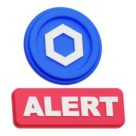 Chainlink Coin alert  3D Icon