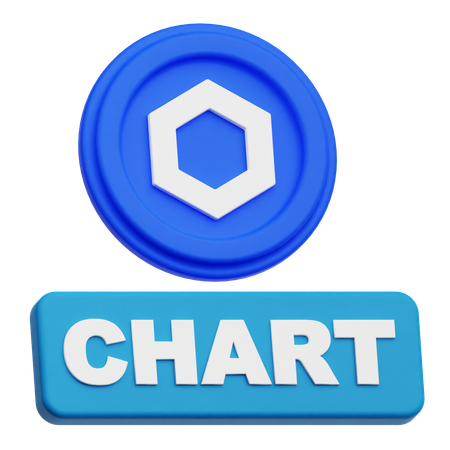 Chainlink Coin  chart  3D Icon