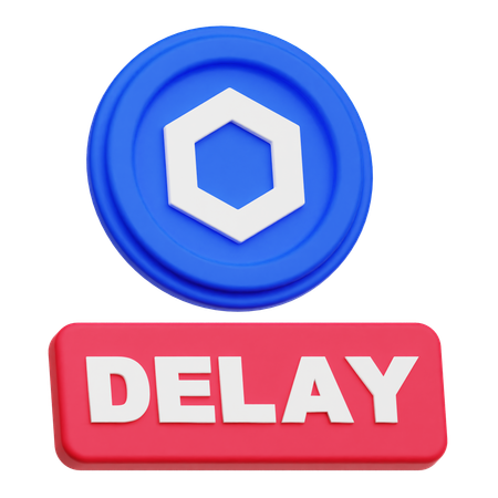 Chainlink Coin delay  3D Icon