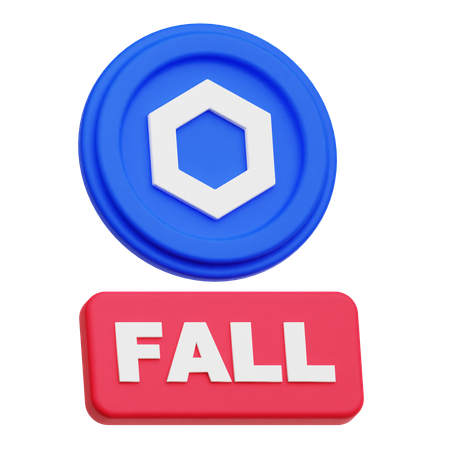 Chainlink Coin  fall  3D Icon
