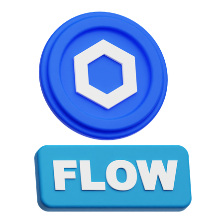 Chainlink Coin  flow  3D Icon