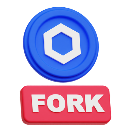 Chainlink Coin fork  3D Icon