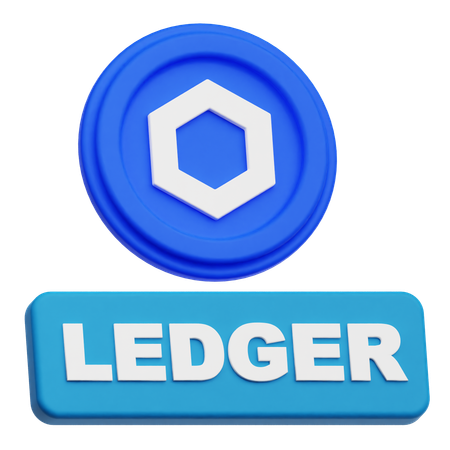 Chainlink Coin ledger  3D Icon