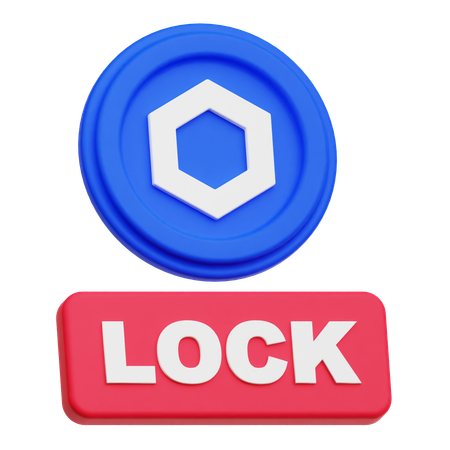 Chainlink Coin  lock  3D Icon