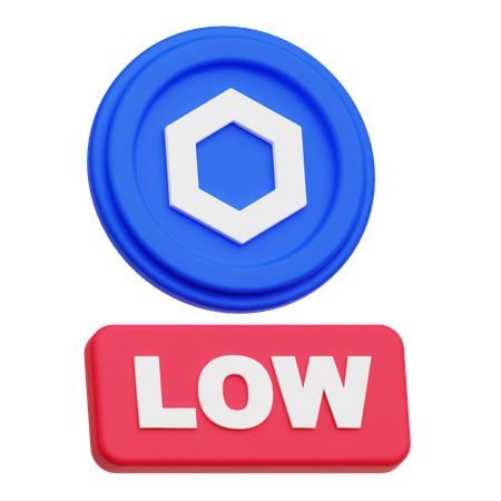 Chainlink Coin  low  3D Icon