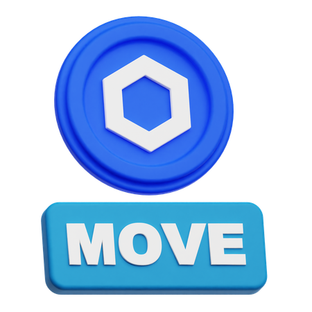 Chainlink Coin  move  3D Icon