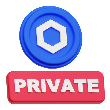 Chainlink Coin  private  3D Icon