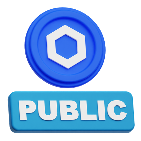Chainlink Coin  public  3D Icon