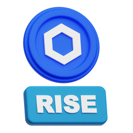 Chainlink Coin rise  3D Icon