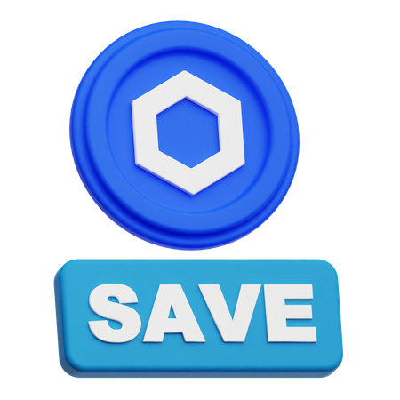Chainlink Coin  save  3D Icon
